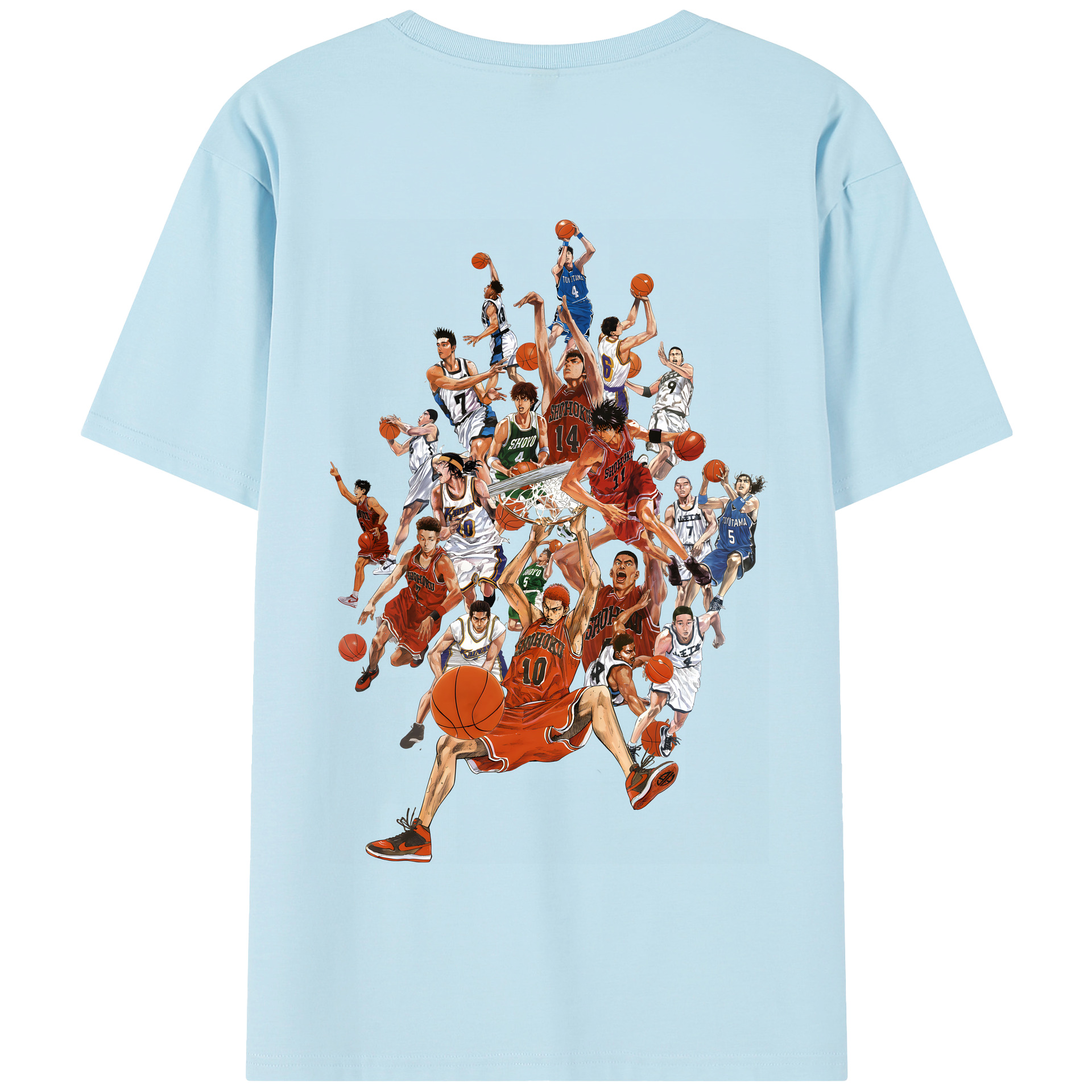 SLAM DUNK／スラムダンク 綿100％半袖Tシャツ（背面プリント）